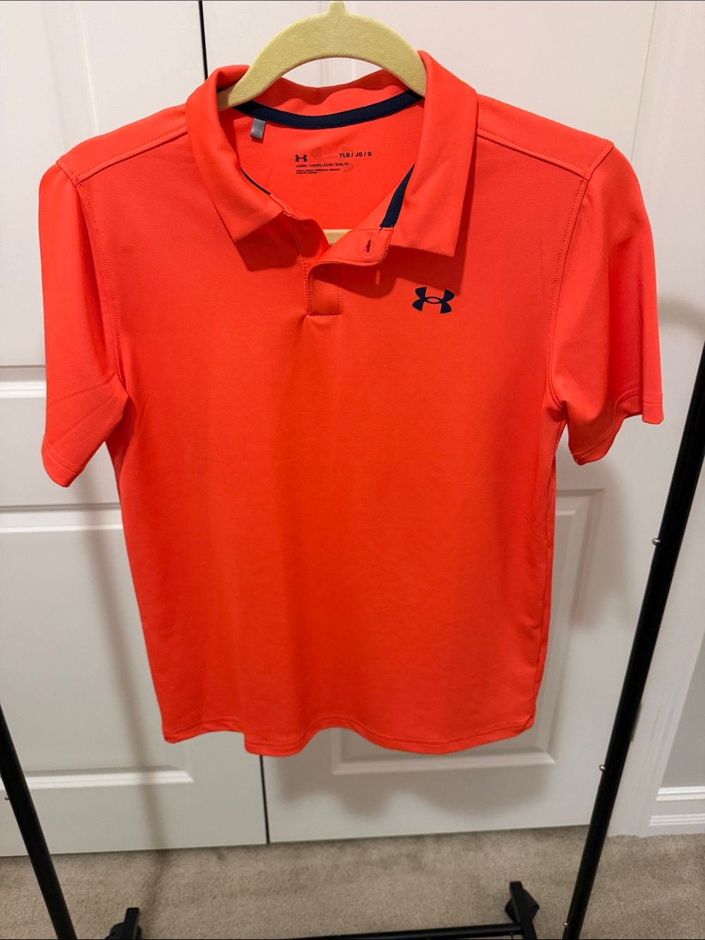 Under Armour Boys Bright Orange Athletic Polo